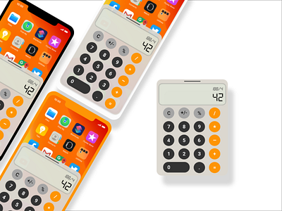 Simple Slide up iphone calculator app calculator dayliui 004 design iphone iphonex minimal ui ux