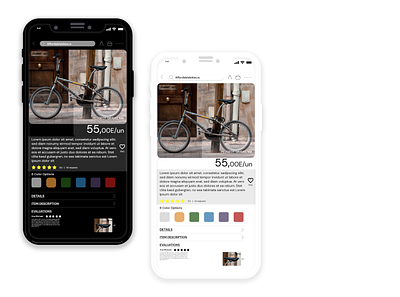 E-commerce product bycicle dailyui 012 phone reatail design retail store ui ux