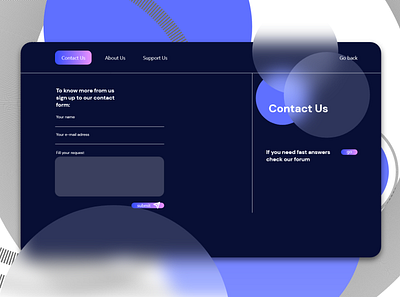 Contact Us 28 blue contact form contact us dailyui 028 gradient