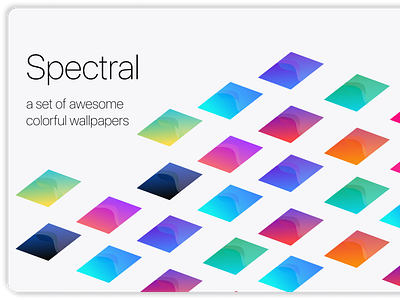 Spectral: A Set of Eye-Catching Wallpapers! app background background design backgrounds design figma illustration ui ux vector wallpaper wallpaper design wallpapers waves web