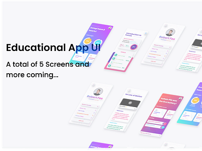 Educational App UI app apple background design concept app concept art design education education app educational app figma illustration ios ui ui design uidesign uidesigns vector waves