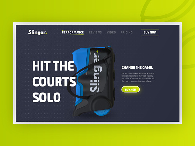Slinger Bag Landing Page buy now dark ui ian stirton landing page pricing table sports tennis website