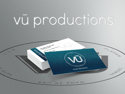 vū productions Business Cards business cards logo productions vu vuproductions vū