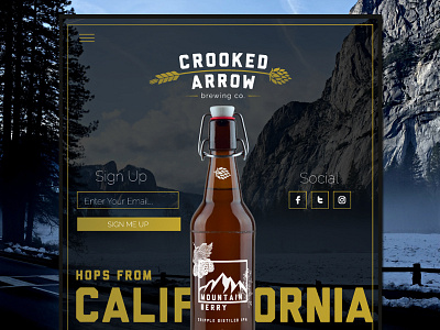 Crooked Arrow Branding beer beer label branding craft beer crooked arrow ipa web design