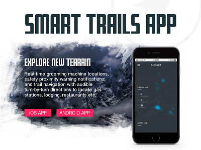 Smart Trails App Rebound branding gps app mobile mountains navigation navigation app new age design smartphone snow trail systems website
