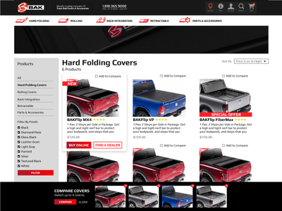 BAK Compare Tool catalogue compare products compare tool product page promos