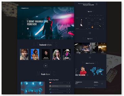 Music Website Design design ecommerce landingpage music website typography ui ux website