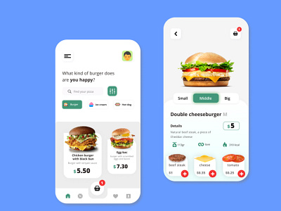 Fast food app branding design eat fastfood flat minimal ui ux web