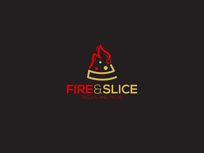 Fire & Slice branding design firelogo flat logo logo design logodesign logodesigner minimal minimalistlogo pizza pizzalogo slicelogo vector