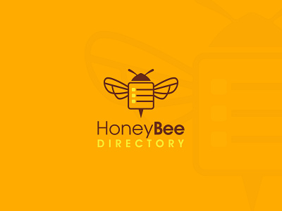 Honey Bee Directory art direction bee beelogo branding brown directory logo flat honey honey logo honeybeelogo icon logo logo design logodesigner minimal minimalistlogo trendinglogo trendy vector yellow