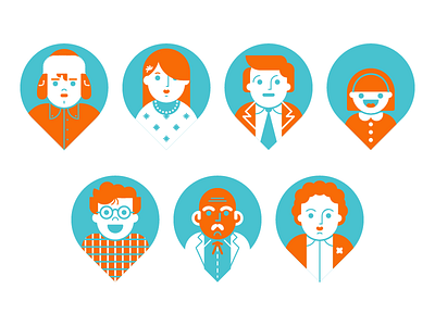 Consumers character child design flat ginger icons infographics men people vector women