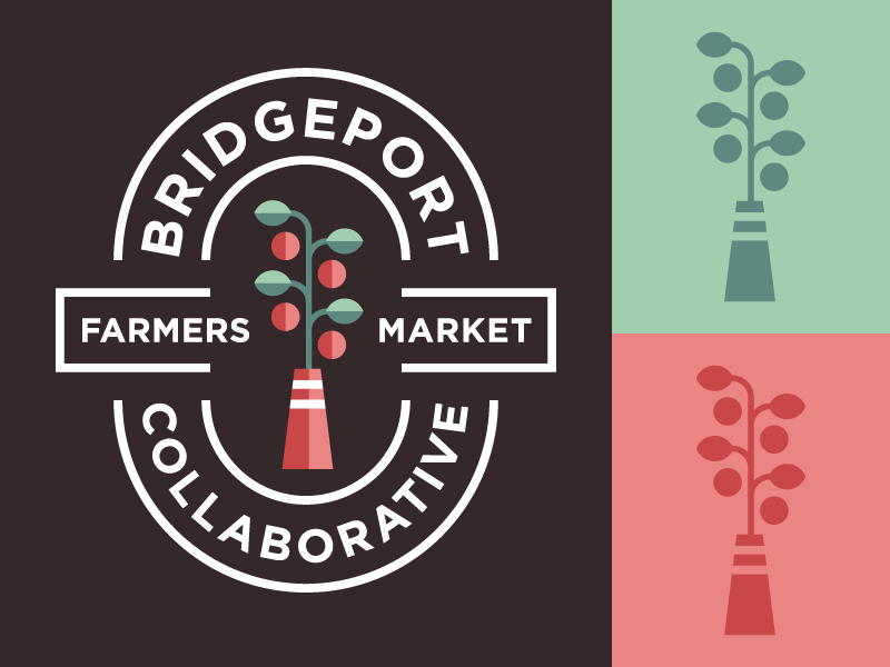 BFMC I branding design farmers market flat fruit grow leafs logo plant vermilion viridian