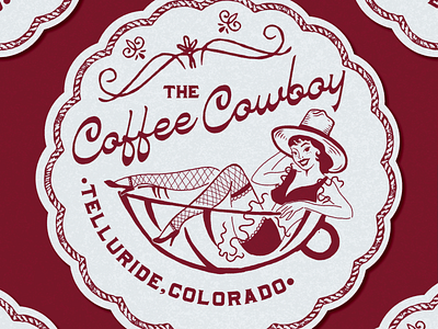 The Coffee Cowboy branding coffee colorado cowboy cowgirl explore hand lettering illustration working