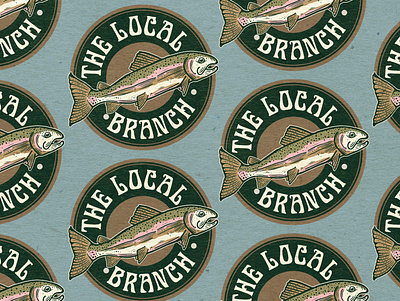 The Local Branch branding explore fishing hand lettering illustration local trout