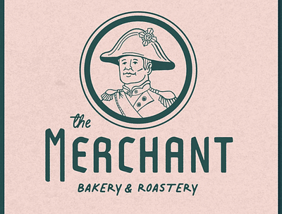 The Merchant Bakery & Roastery branding california coffee fun hand lettering illustration logo type vintage
