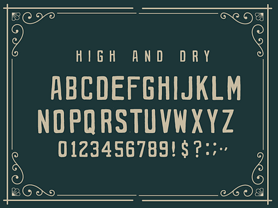 High And Dry font free hand lettering hand made high and dry type