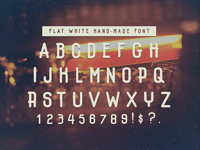 Flatwhite flat white font free hand lettering hand made type