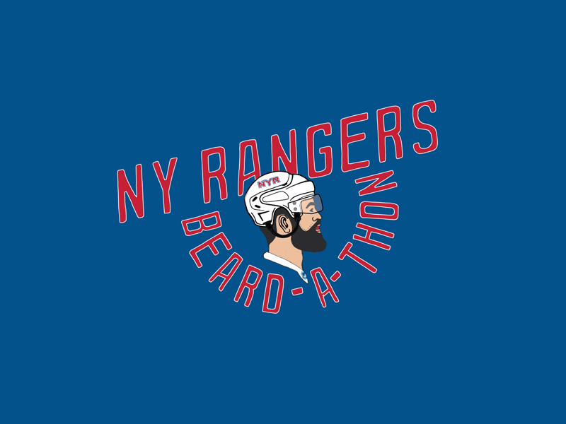 New York Ranger Beard A Thon branding explore hand lettering illustration new york rangers type working