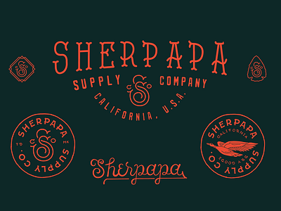Sherpapa Badges branding explore hand lettering illustration type working