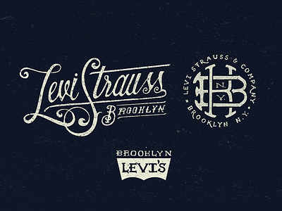 Levi Strauss Brooklyn Logos branding explore fashion hand lettering illustration levis type working