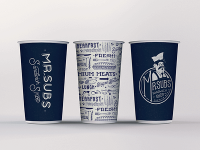 Mr.Subs Cup Designs branding explore food hand lettering illustration logo type working
