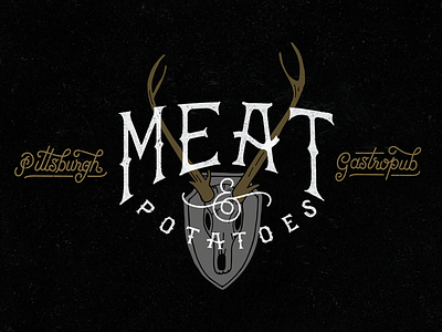 Meat and Potatoes Illustration branding explore food hand lettering illustration pittsburg type working