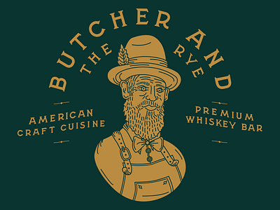 Dribble bartender branding butcher explore food hand lettering illustration pittsburgh type working