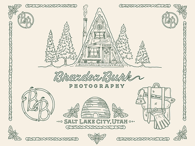 Brandon Burk Branding branding camping explore illustration lettering nature photography type utah