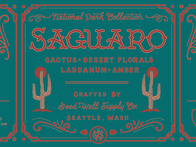 Saguaro Candle // Good & Well Supply Company candle hand lettering made in america small batch typography