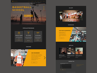 Basketball School website design figma landingpage ui ux web design webdesign website