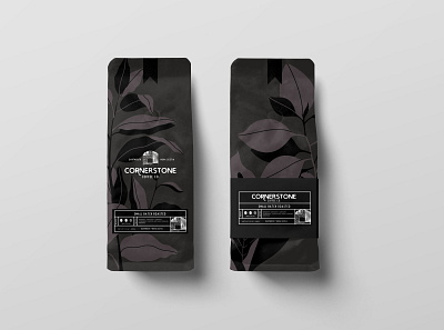 Cornerstone Coffee Co brand design branding coffee coffee packaging collateral design graphic design packaging