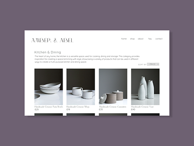 Amber & Abel Website Concept brand design branding graphic design ui web design website website design