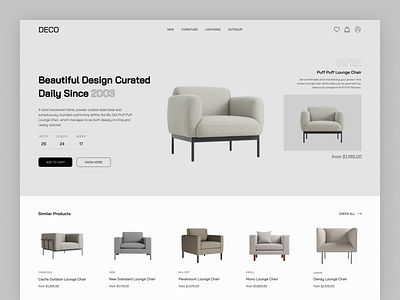 DECO FURNITURE branding graphic design ui ux