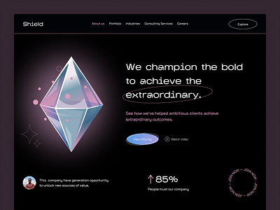 Shield - landing page