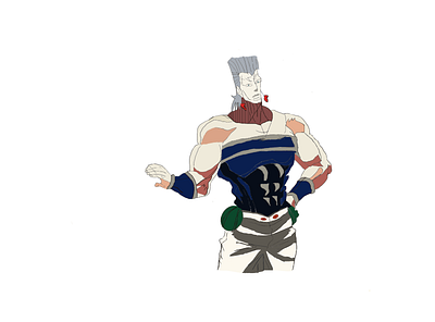 Polnareff anime illustration jojo jojos bizarre adventure procreate