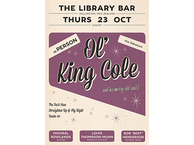 Ol' King Cole Poster Series & Logo Design halftone logo logo design poster poster design retro screenprint vintage