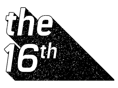 Logo design; The 16th artist band black and white branding distress grunge logo logo design minimal music