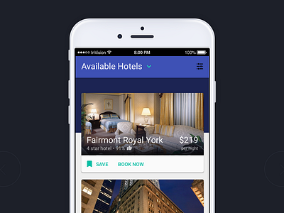 Material Design + Google Hotels app hotels material design