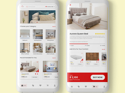 Furniture Rent UI Design app branding design minimal ui ux uxdesign uxui