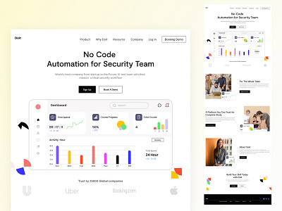 Doit - SaaS Landing Page analytics clean website dashboard design fintech website homepage landing page management product page saas landing page saas product saas website ui ui design uiux user interface visual design web design