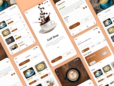 Coffee Delivery App app concept app design cappuccino coffee coffee bean figma mobile app mobile app design starbucks trending ui ui design uiux user interface visual design