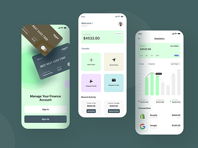Fintech - Finance Mobile App bitcoin blockchain crypto e wallet fintech mobile app mobile app design mobile banking money transfer payment trending ui design uiux