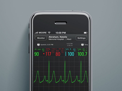 iOS Patient Monitor (old school)