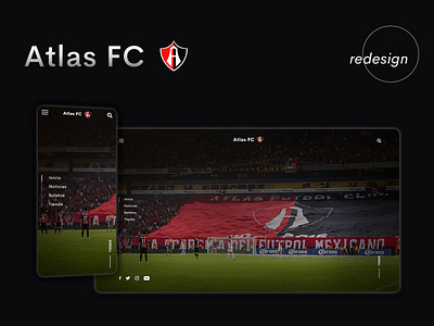 Atlas FC web redesign adobe xd atlas soccer uidesign web webdesign website design