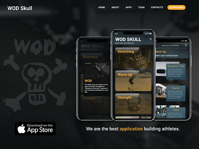 Landing Page WOD Skull App