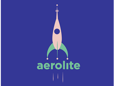 aerolite #dailylogochallennge blue dailylogochallenge logo rocketship space