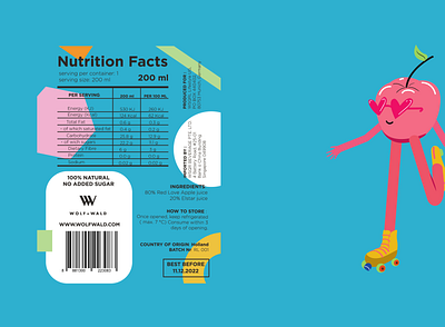 Apple red love nutritional label. design illustration label nutritional tag