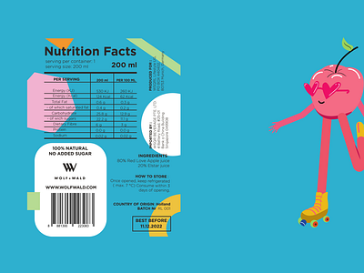 Apple red love nutritional label.