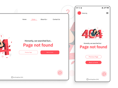 Error 404 Screen: Mobile and web