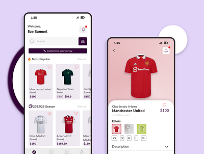 Jersey Store: Ecommerce UI/UX design graphic design ui ux